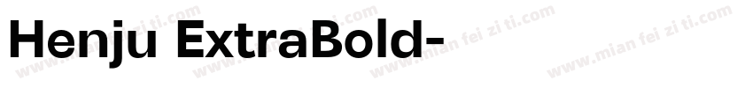 Henju ExtraBold字体转换